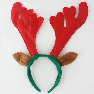 聖誕鹿角 聖誕髮箍 聖誕鹿角髮夾(帶耳朵)/一個入(促40)可愛麋鹿角 聖誕頭圈~3909