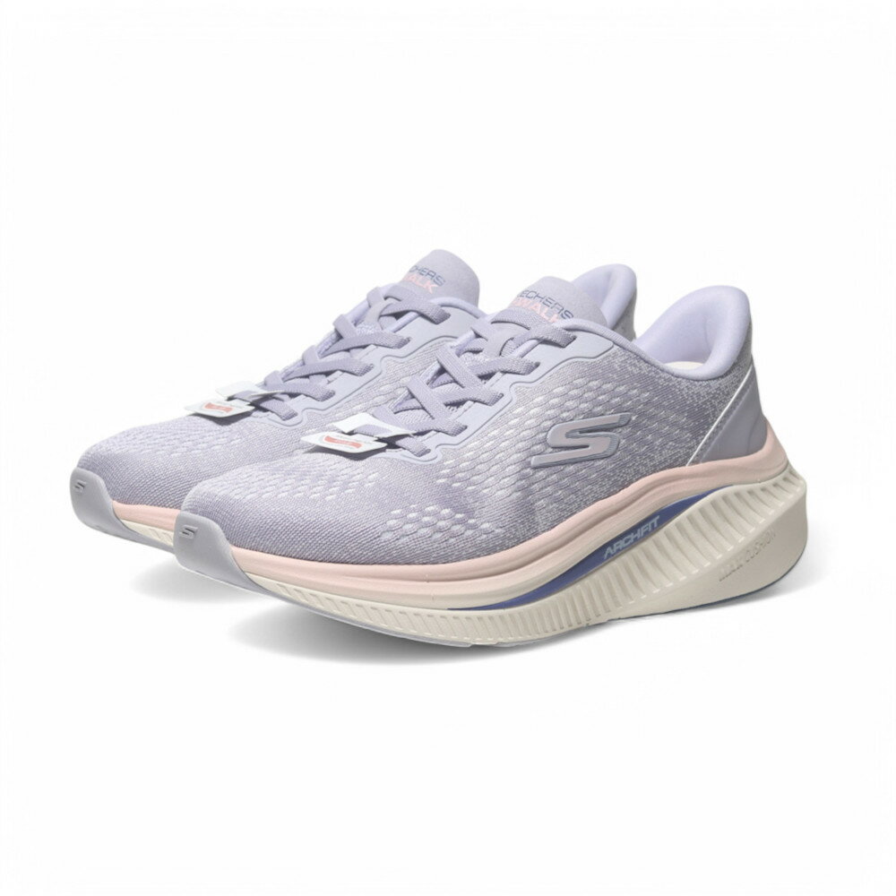 【滿千折百】SKECHERS 休閒鞋 GO WALK MAX CUSH 薰衣草紫 足弓 鬆緊帶 女 125581LAV