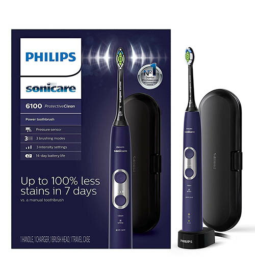 Philips【美國代購】飛利浦 電動牙刷Sonicare ProtectiveClean 6100 HX6471/03 - 紫色