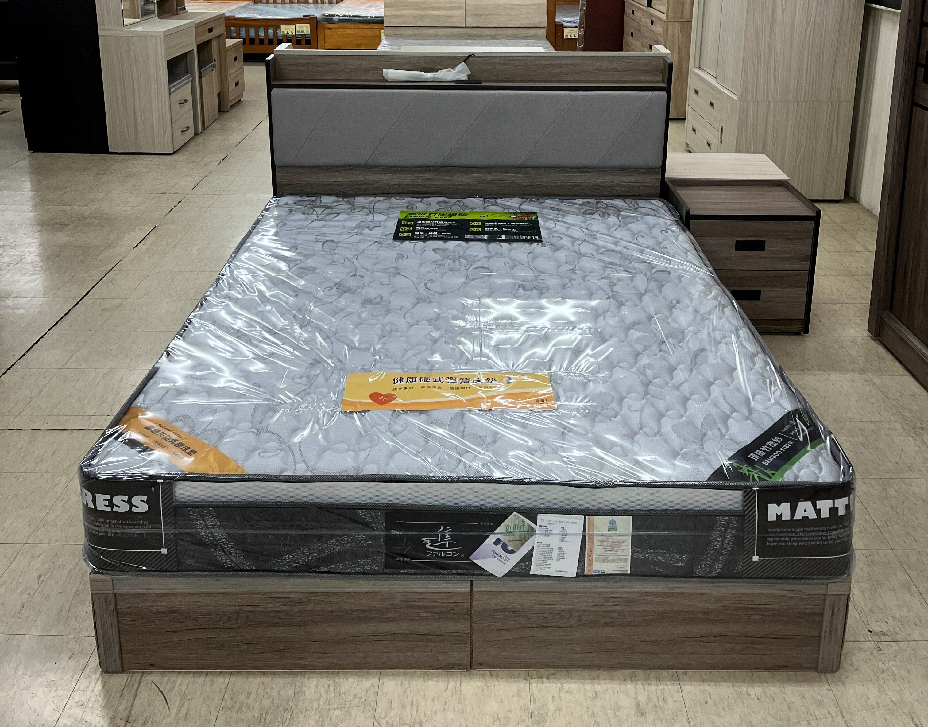 【尚品傢俱】961-13 達米 奈米竹炭纖維5尺連結式床墊