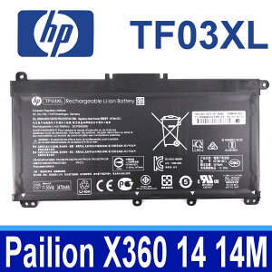 HP TF03XL 3芯 原廠電池 HSTNN-LB7X HSTNN-IB7Y HSTNN-LB7J HSTNN-UB7J HSTNN-UB7X HSTNN-UB7X TPN-C131 TPN-Q188 TPN-Q189 TPN-Q190 TPN-Q191 TPN-Q192 TPN-Q196 Pavilion 14 15 Pavilion X360 14 14m 系列 TPN-Q201