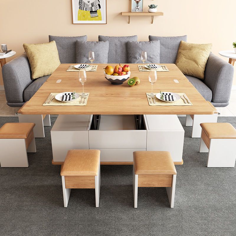 創意升降茶幾餐桌兩用小戶型簡約獨特客廳家用多功能折疊伸縮家具