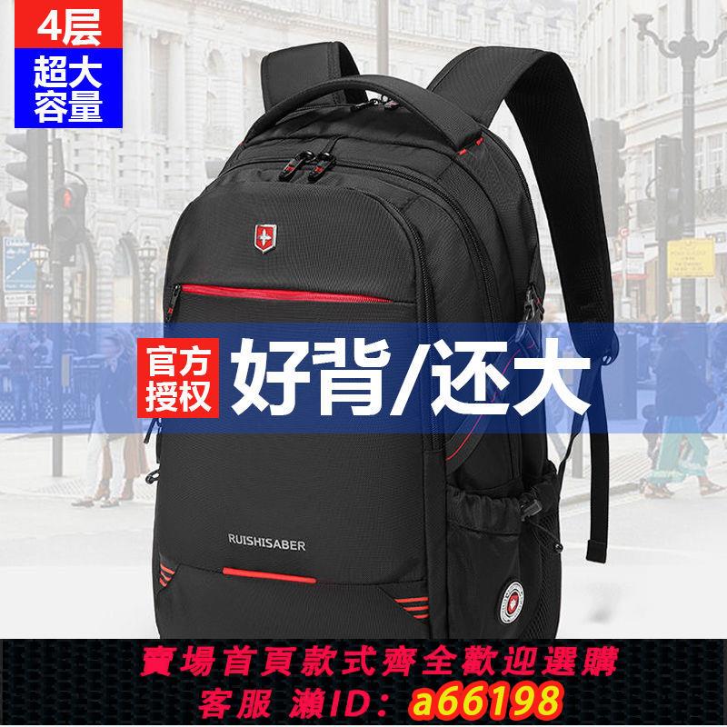 【臺灣公司 可開發票】揹包男2021年新款時尚初高中大學生書包瑞士軍刀雙肩包電腦旅行包