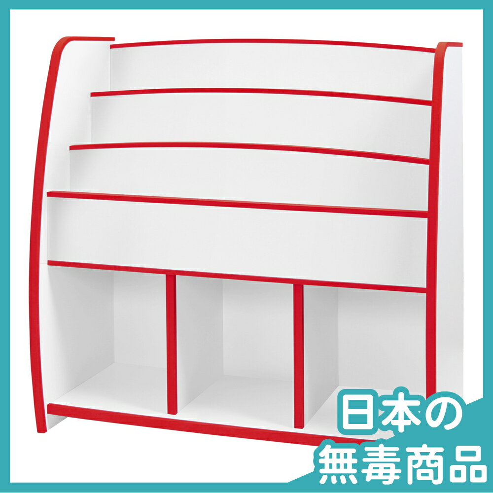 書櫃/收納/日本直輸 TZUMii 小木偶兒童多層收納櫃-紅白