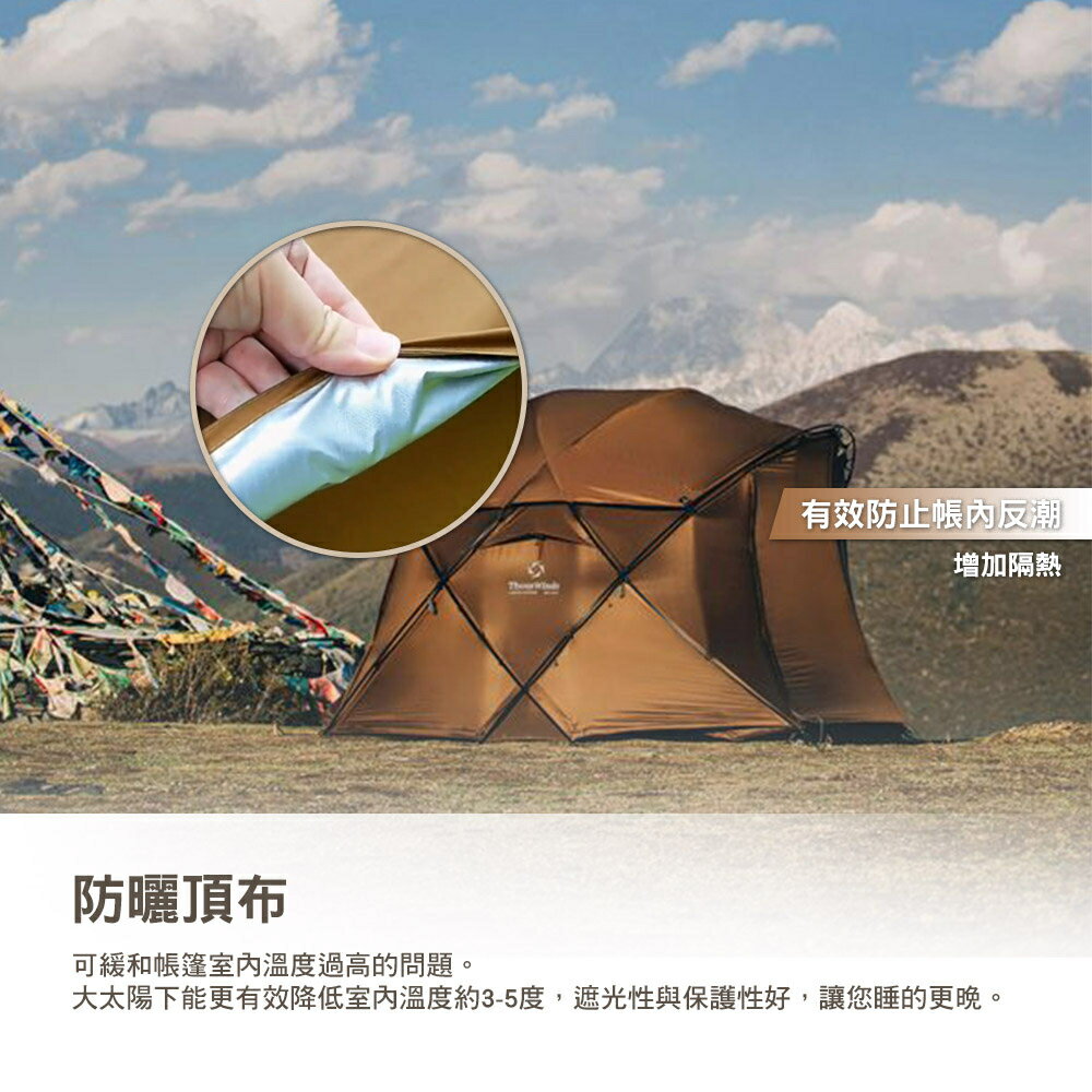 Thous Winds 巨蟹座頂布 TW-08D 帳篷 遮陽布 40D尼龍塗銀 戶外 露營 5