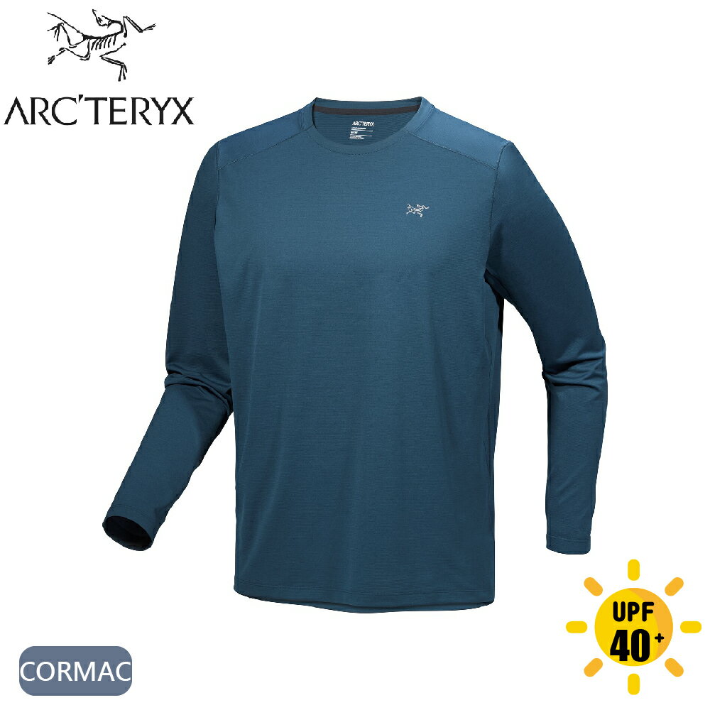 【ARC'TERYX 始祖鳥 男 Cormac 快乾長袖圓領衫《夜色雜藍》】X000009719/運動衫/排汗衣