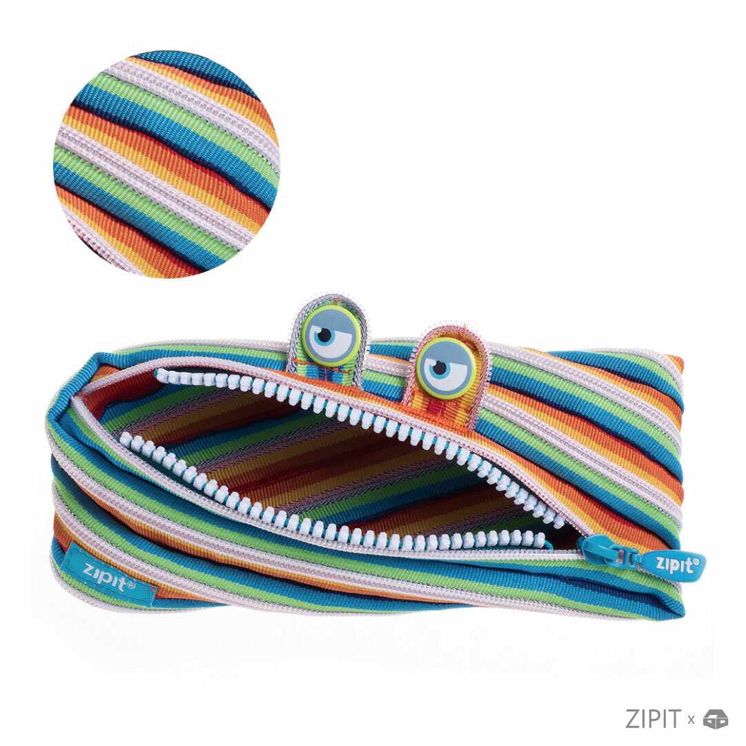 【築實精選】ZIPIT美國進口新款 × Monster Pouch - Colorful 小怪獸筆袋(彩色）
