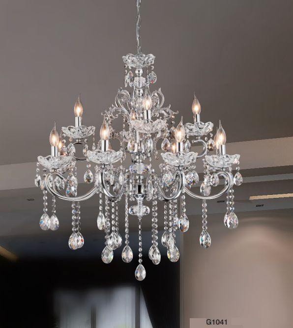 【王品燈飾】歐風復古水晶 餐吊燈 (E14 LED X 12 另計)