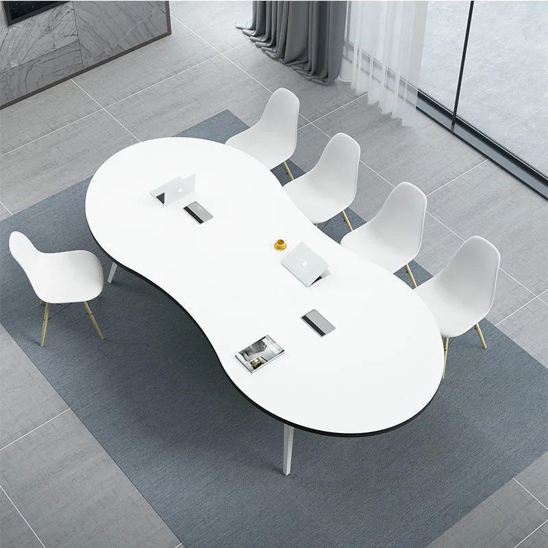 APP下單享點數9% 簡約現代辦公桌洽談會議桌長桌培訓桌小型時尚創意8字型桌椅組合.