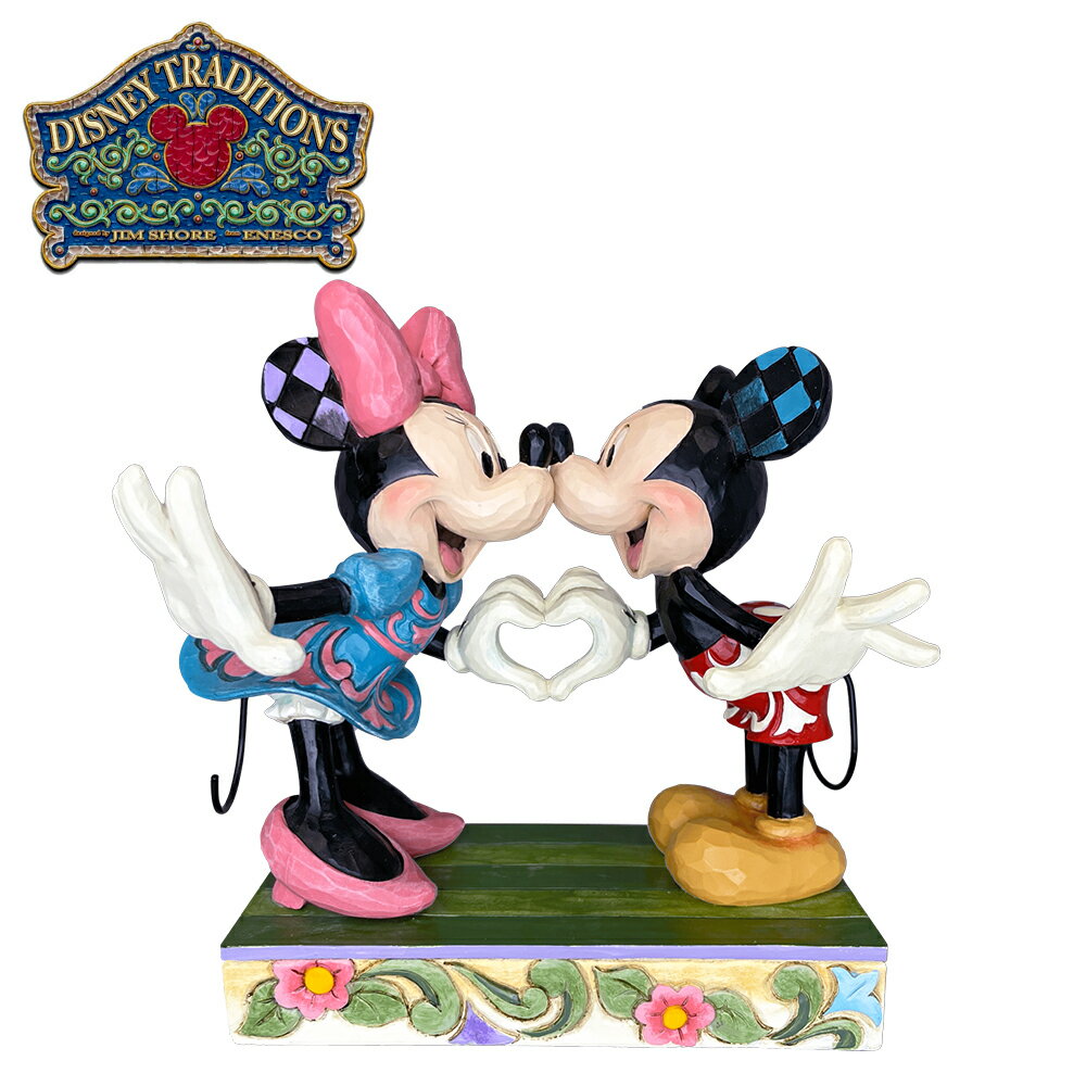 【正版授權】Enesco 米奇和米妮 愛的象徵 塑像 公仔 精品雕塑 迪士尼 Disney - 382163