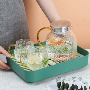 【樂天新品】瀝水小茶盤一人用日式風格排水小型茶海家用現代簡約茶臺茶具托盤 ATF