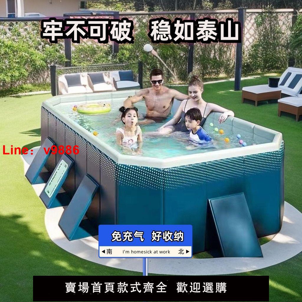 【台灣公司 超低價】免充氣游泳池可折疊兒童泳池嬰兒成人家用戲水池加厚耐磨海洋球池