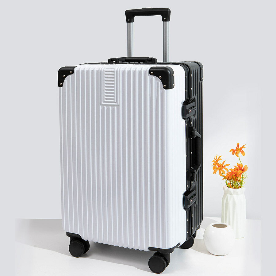 楓林宜居 鋁框行李箱女結實耐用網紅高檔鋁框萬向輪20寸旅行箱登機箱密碼箱
