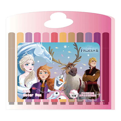冰雪奇緣(2)24色三角水洗彩色筆【九乘九購物網】
