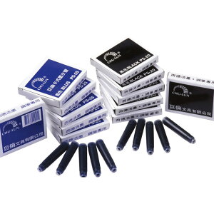 巨倫 鋼筆卡式墨水管 5支 /小盒 藍 A-10001B（PS-25）、黑 A-10001N（PS-20）
