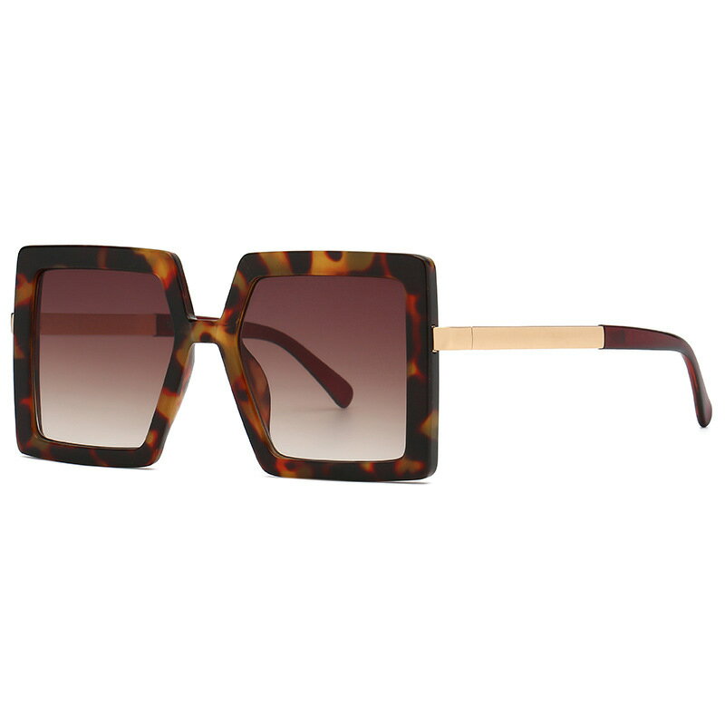 6965歐美潮流街拍個性女士大框方形太陽墨鏡sunglasses防紫外線