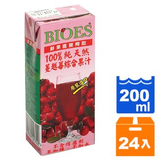 BIOES 囍瑞 100%純天然 蔓越莓綜合果汁 200ml (24入)/箱