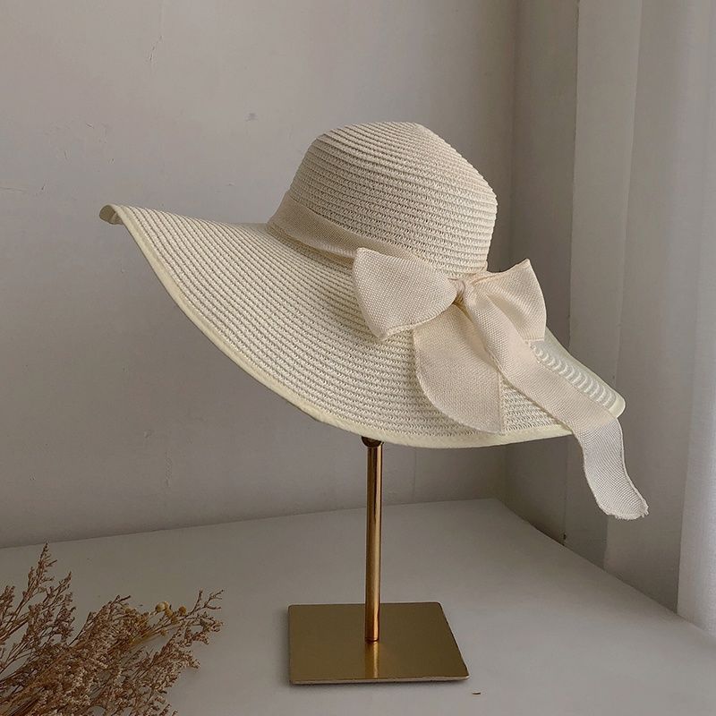 草帽 可折疊大沿草編帽子女夏海邊度假防曬沙灘帽大帽檐遮陽太陽帽草帽