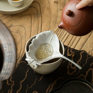 云窩純錫茶漏茶濾過濾網精品功夫茶具配件日式茶葉濾茶器創意套裝