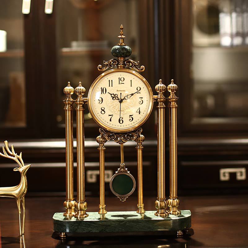 搖擺鐘表擺客廳擺設時鐘擺鐘式桌麵擺式座鐘裝飾C