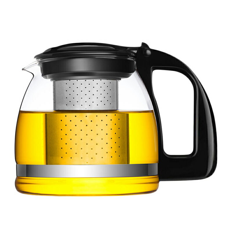 貝瑟斯耐高溫玻璃茶壺茶具家用不銹鋼過濾網耐熱泡茶壺水壺750ml