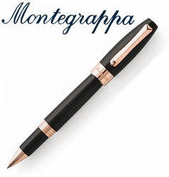 義大利Montegrappa萬特佳 財富系列 - 鋼珠筆 (黑-金夾) ISFORRRC / 支
