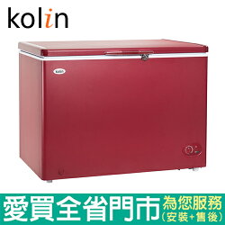 Kolin歌林300L臥式冷凍櫃KR-130F02含配送到府+標準安裝【愛買】