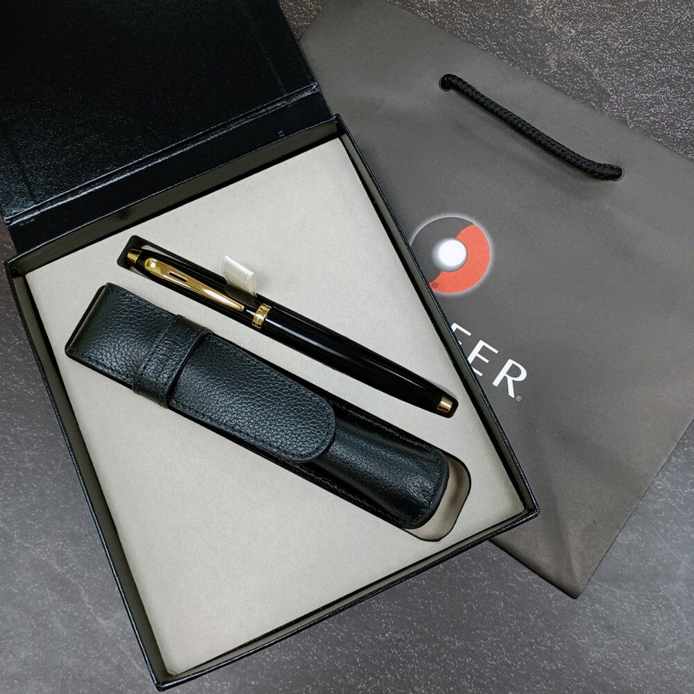 SHEAFFER 9322 100系列黑亮漆金夾鋼珠筆 筆套禮盒 E1932251