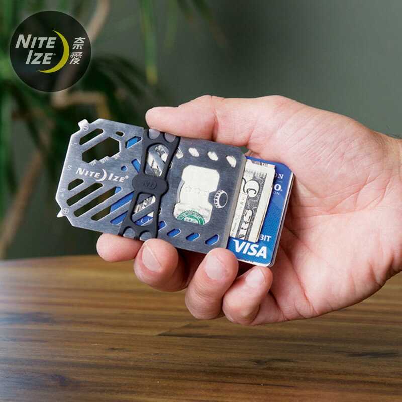 奈愛NiteIze不銹鋼多功能錢夾鈔票夾卡夾工具卡組合萬用卡戶外EDC