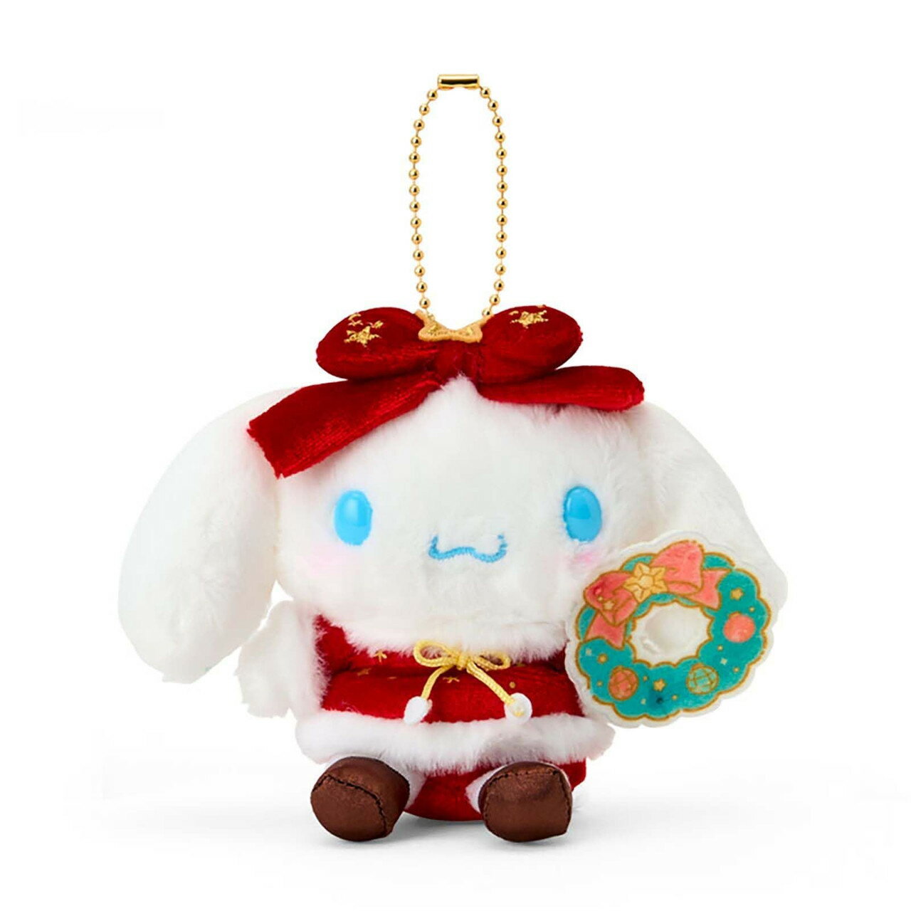 【震撼精品百貨】大耳狗 Cinnamoroll 日本SANRIO三麗鷗 大耳狗絨毛玩偶吊飾-2025聖誕節*26959