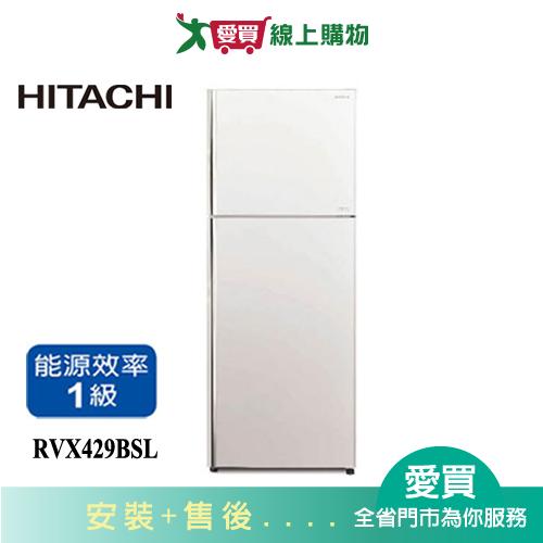 HITACHI日立417L變頻雙風扇雙門冰箱R-VX429BSL 含配送+安裝【愛買】