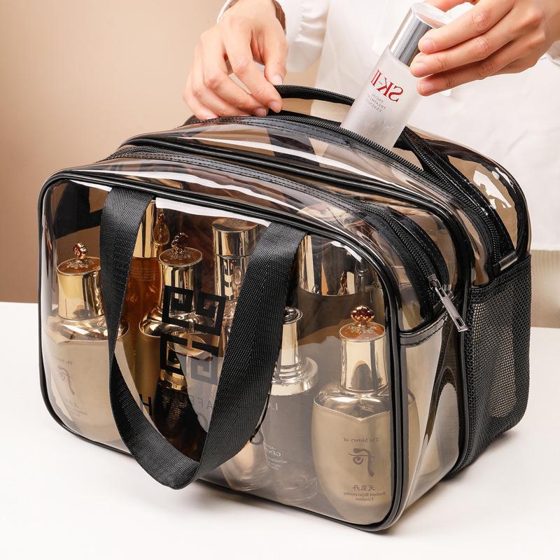 干濕分離大號旅行收納包 PU透明高顏值防水化妝包 組合旅行洗漱包