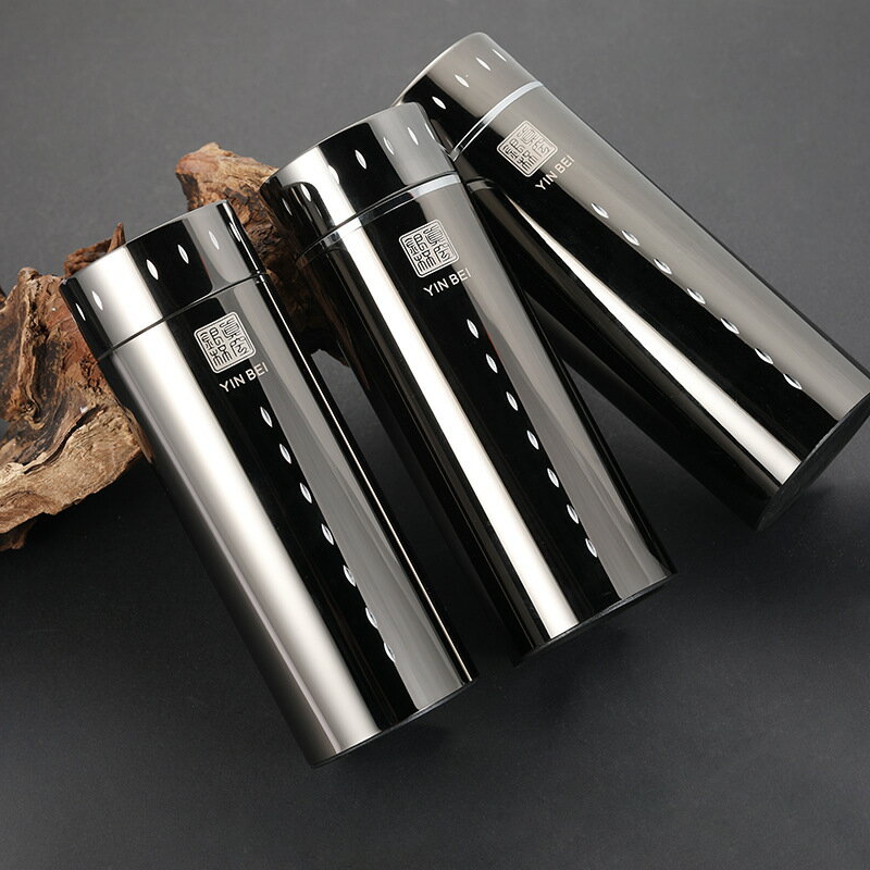 銀杯999銀內膽男女士足銀真空工藝杯商務禮品茶杯送禮保溫銀水杯| 夏沐