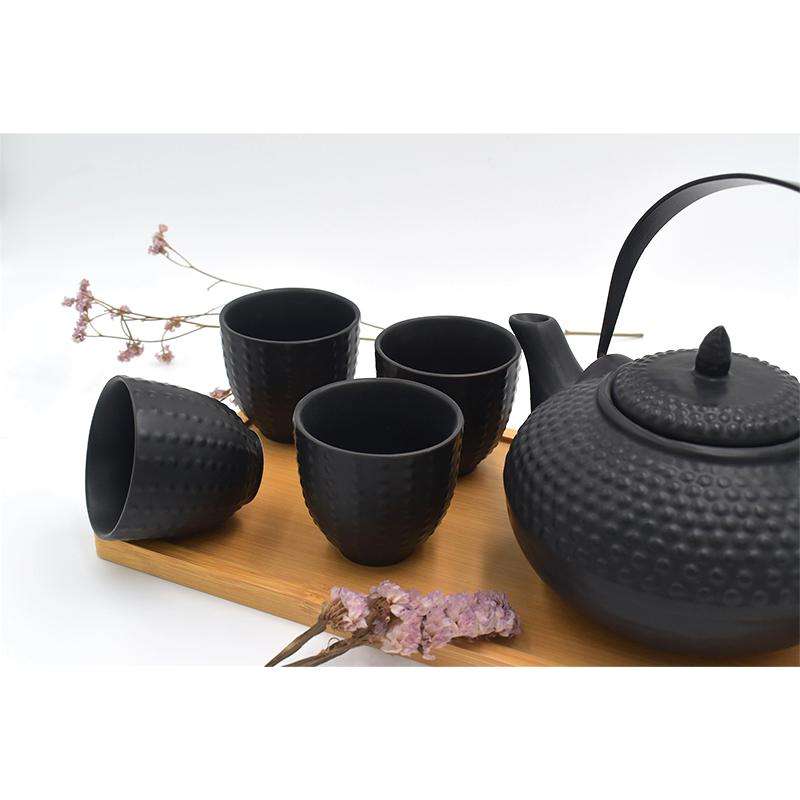日式陶器茶壺，帶濾茶器和咖啡過濾器，環保，容量750ml，鐵質手柄 4