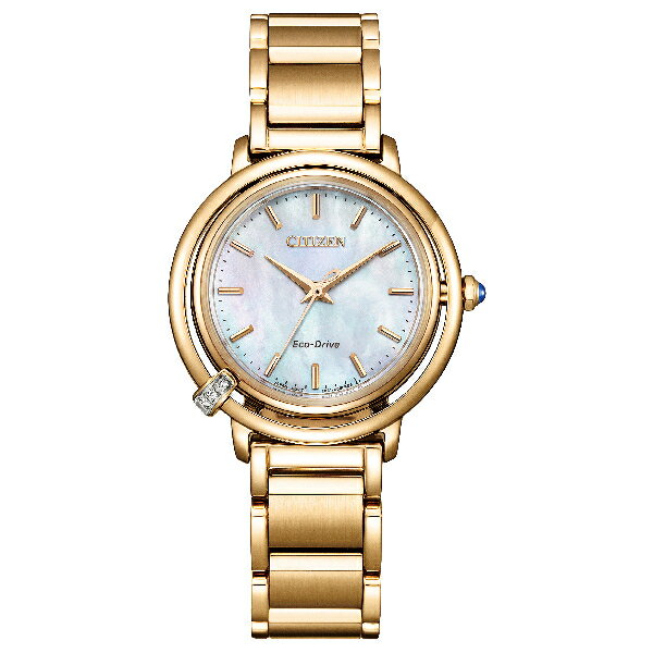 CITIZEN 星辰 L系列 EM1093-61D 光動能天然鑽石女錶 金框 31.2mm｜樂天全館特惠中★指定刷卡回饋10%