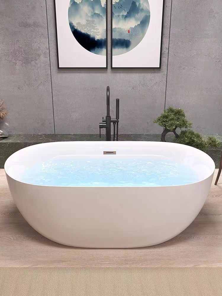 優樂悅~新款亞克力免安裝小戶型獨立式保溫高檔進口環保酒店浴缸浴盆