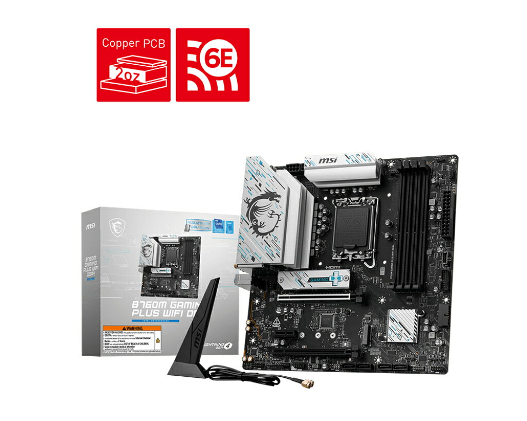 MSI 微星 B760M GAMING PLUS WIFI DDR4 M-ATX 1700腳位 主機板