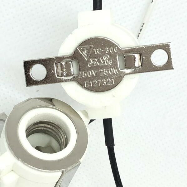 E11 燈頭座+線 陶瓷燈座 燈頭 陶瓷燈頭 燈線 2