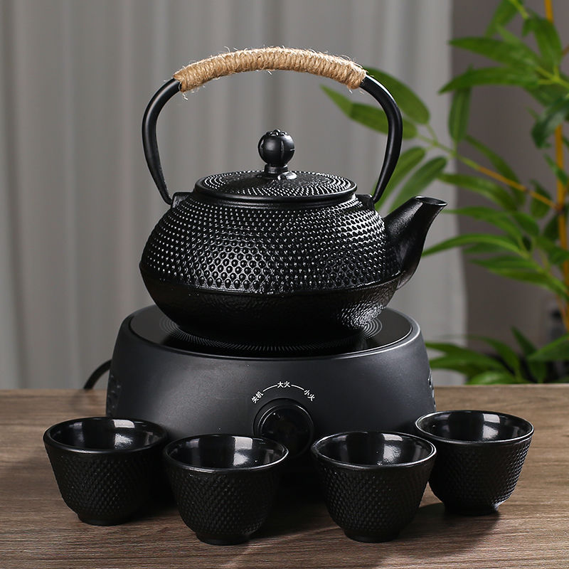 免運 戶外烤爐圍爐煮茶 家用圍爐鑄鐵茶壺燜茶壺茶具泡茶耐高溫燒水壺電熱煮茶燒茶壺套裝