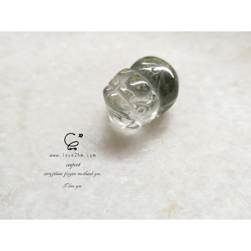 異象水晶 綠幽靈豼貅 6889/綠幽靈/水晶飾品/ [晶晶工坊-love2hm]