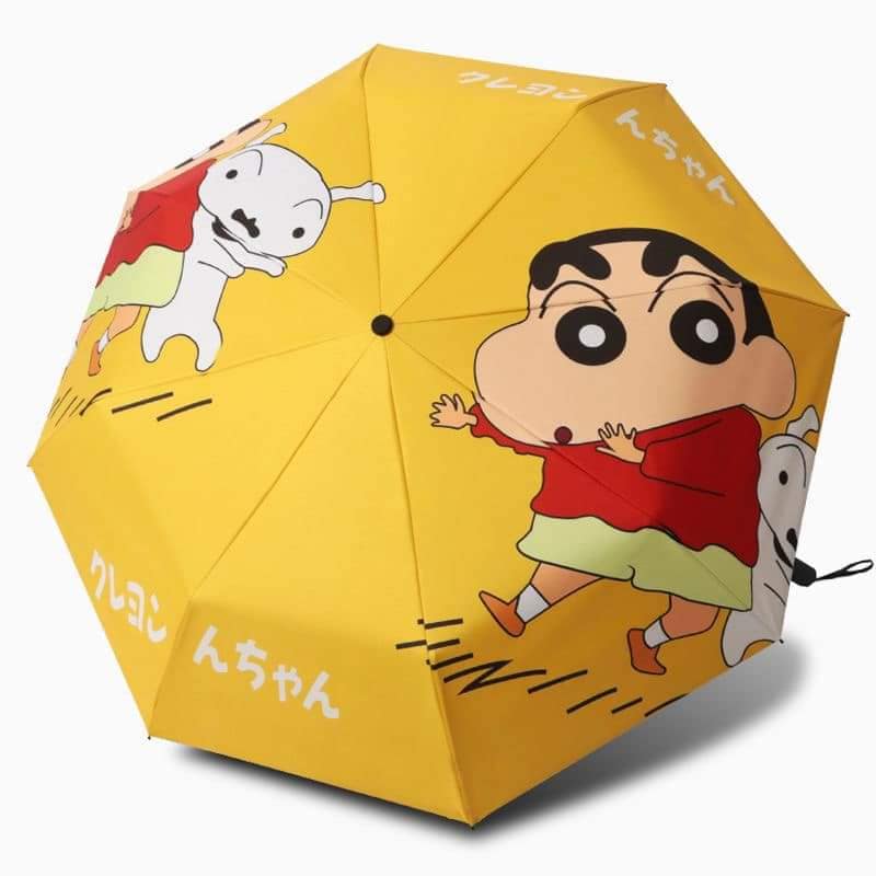 可愛小新與小白兩用晴雨折疊傘