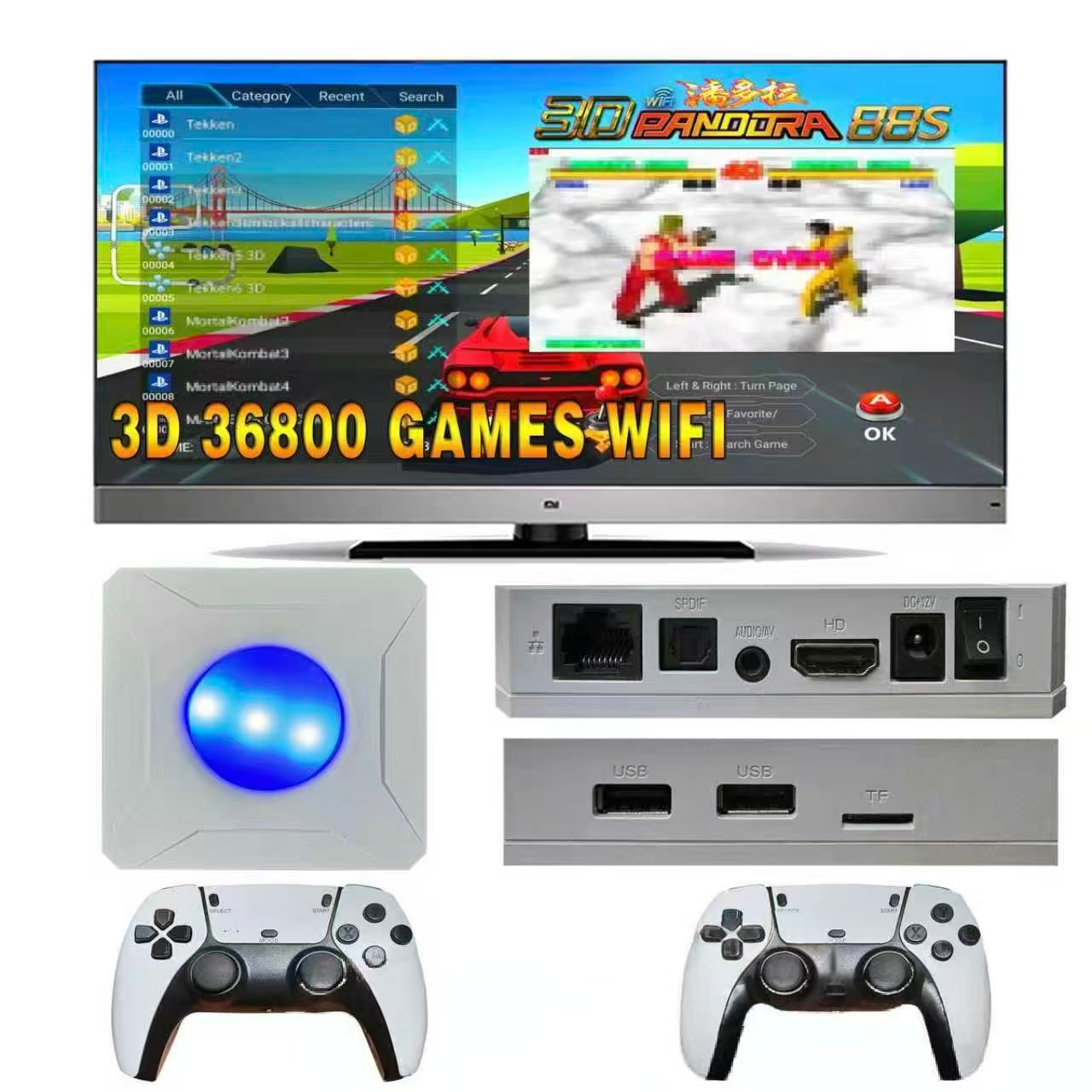 領券折300| 新品PSP遊戲盒WIFI電視遊戲機無線雙手把懷舊復古家庭街機 1