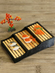 創意壽司刺身盒涼菜盤實木壽司刺身海鮮日式木盛器酒店料理店餐具