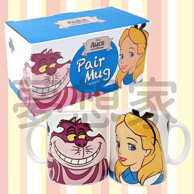 日本 Disney 迪士尼 Alice 愛麗絲夢遊仙境 對杯/陶瓷對杯/馬克杯 《2款一組》★ 夢想家 Zakka'fe ★