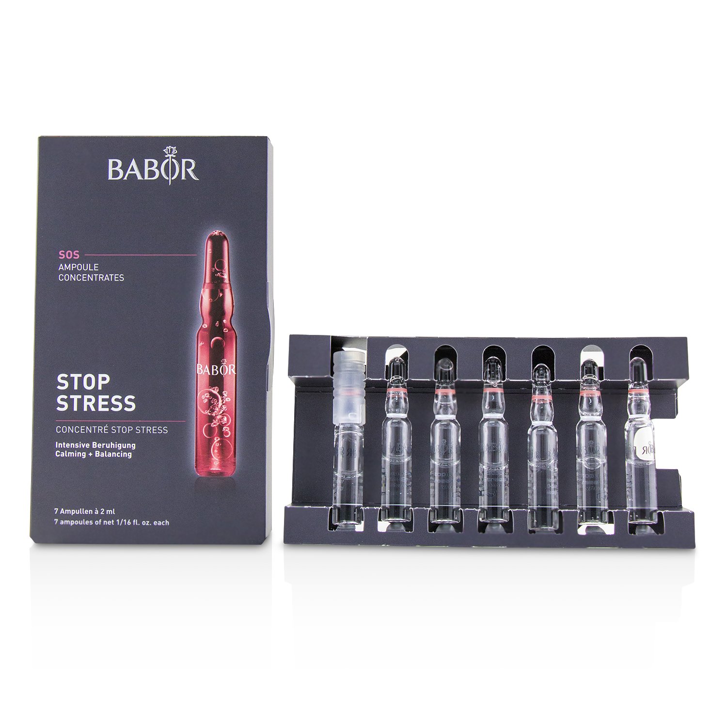 芭柏爾 Babor - 抗壓舒緩水潤安瓶精華 (鎮靜平衡, 敏感肌膚) Ampoule Concentrates SOS Stop Stress 7x2ml