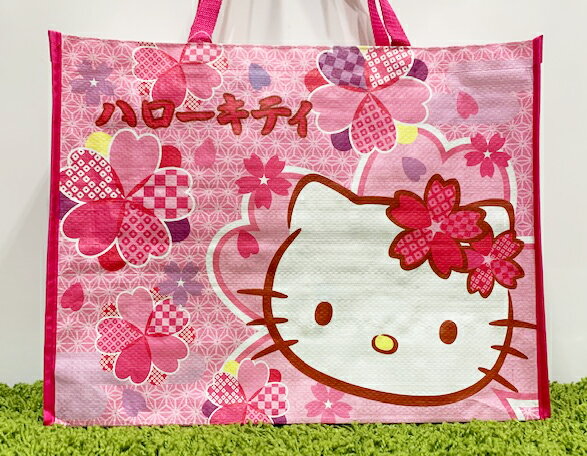 【震撼精品百貨】凱蒂貓 Hello Kitty 日本SANRIO三麗鷗 KITTY 購物袋/環保袋-櫻花#31312 震撼日式精品百貨