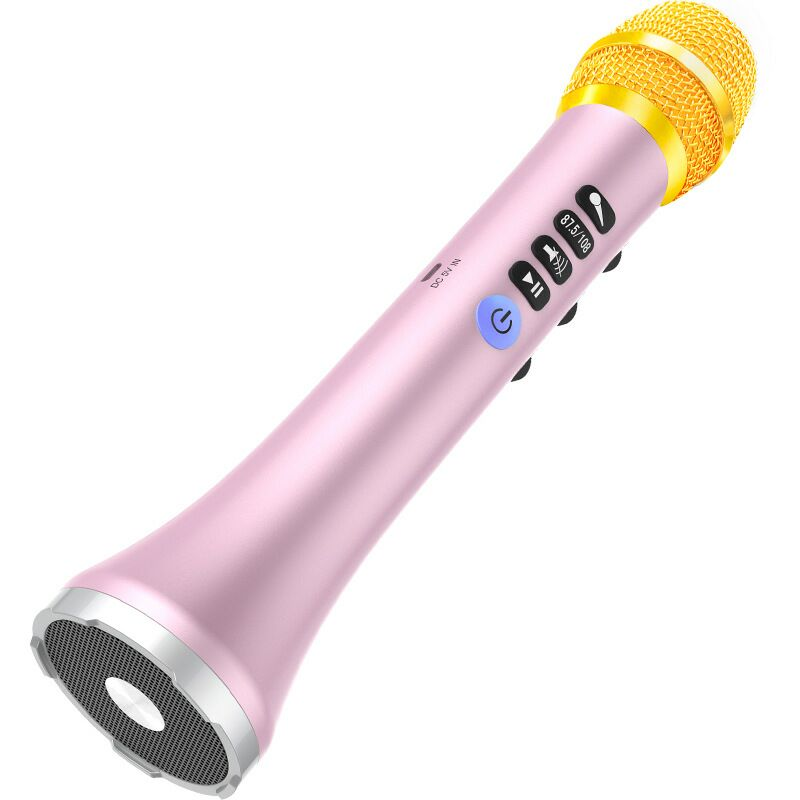 臺灣現貨：快樂相伴L-698DSP手掌k歌20w瓦車載ktv無線藍牙卡拉OK手機K歌神器麥克風 0