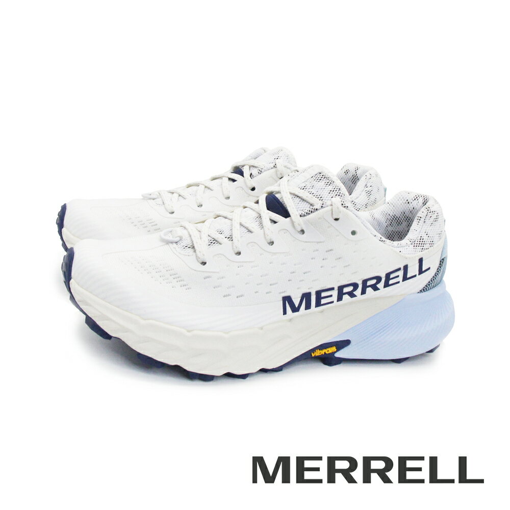 MERRELL(女)AGILITY PEAK 5戶外健身輕量型慢跑越野鞋 女鞋-白藍色