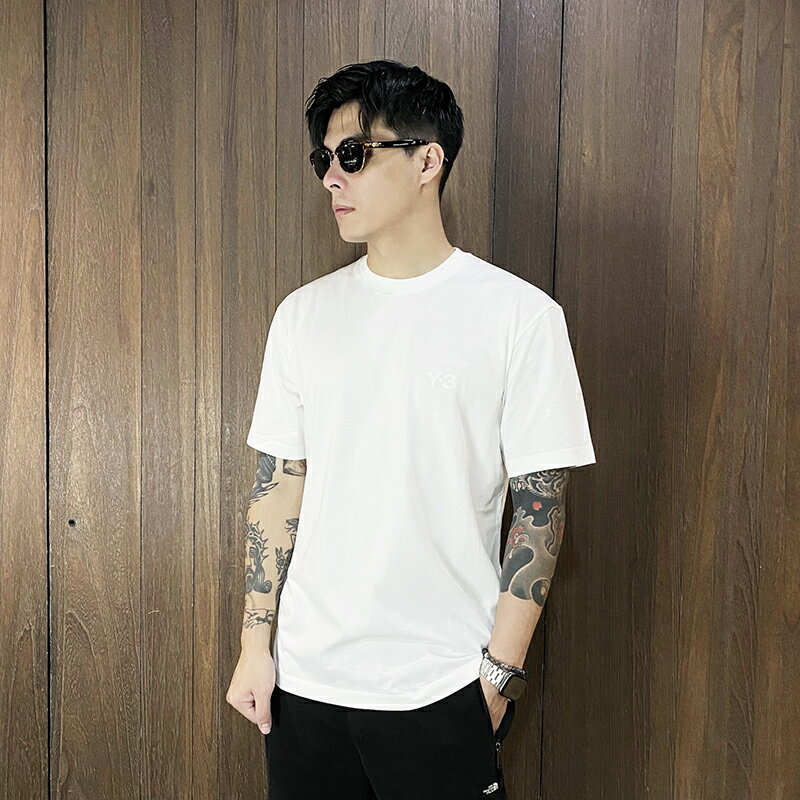 美國百分百【全新真品】Y-3 山本耀司 Yamamoto 短袖 棉質T恤 上衣 T-shirt 短T 白色 CZ89