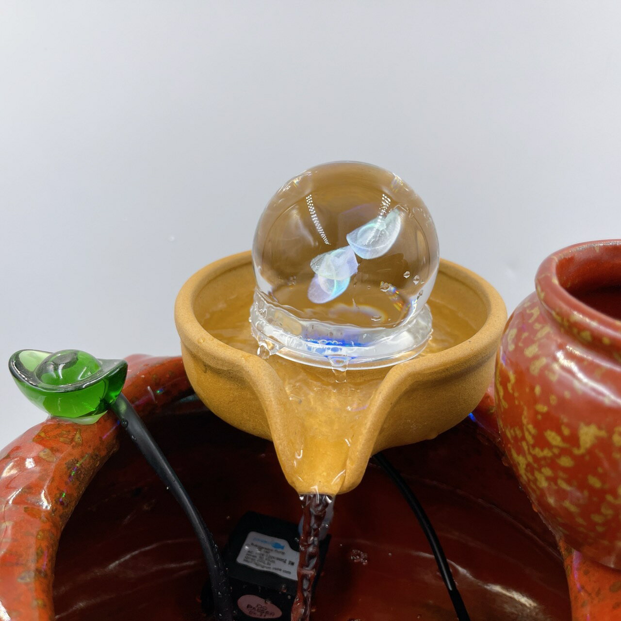 Sweet Heart 田芯開運精選 💯台灣現貨 MIT鶯歌 陶瓷 招財進寶 時來運轉 流水盆 含底座 (錢袋) 5